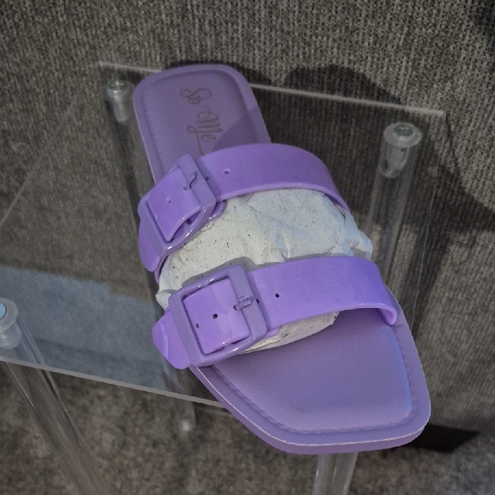 Purple Slide Sandals